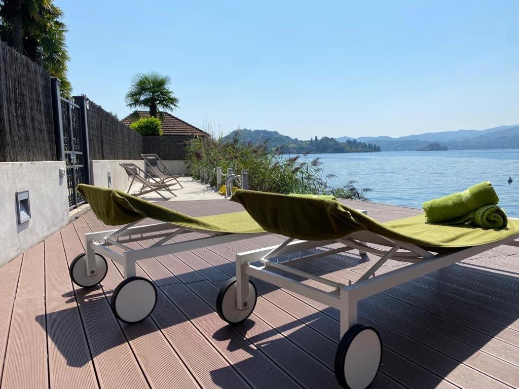La Playa Cottage Con Spiaggia Privata Pettenasco Eksteriør bilde