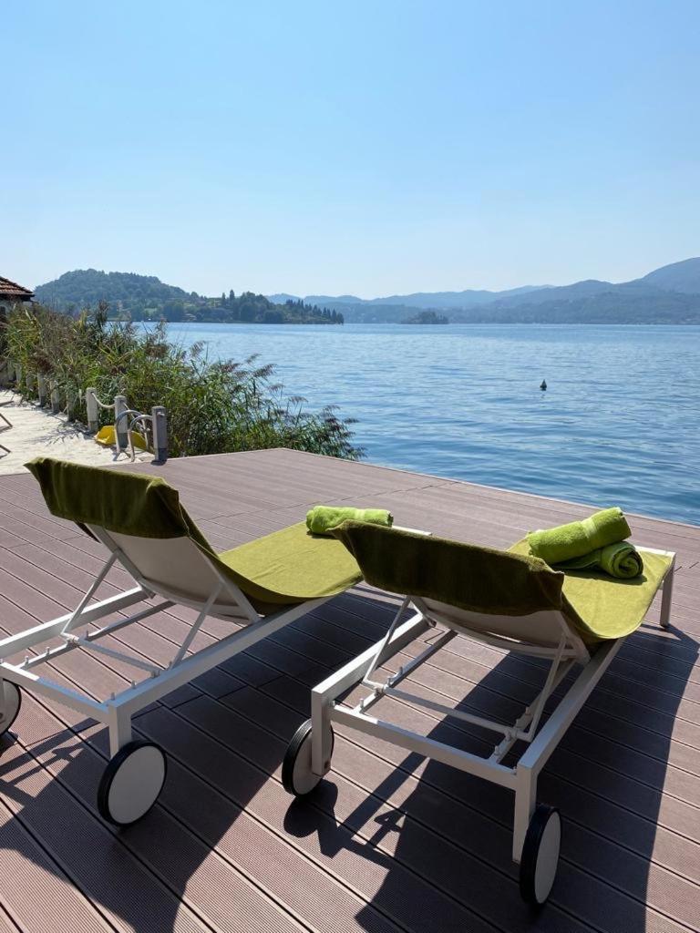 La Playa Cottage Con Spiaggia Privata Pettenasco Eksteriør bilde